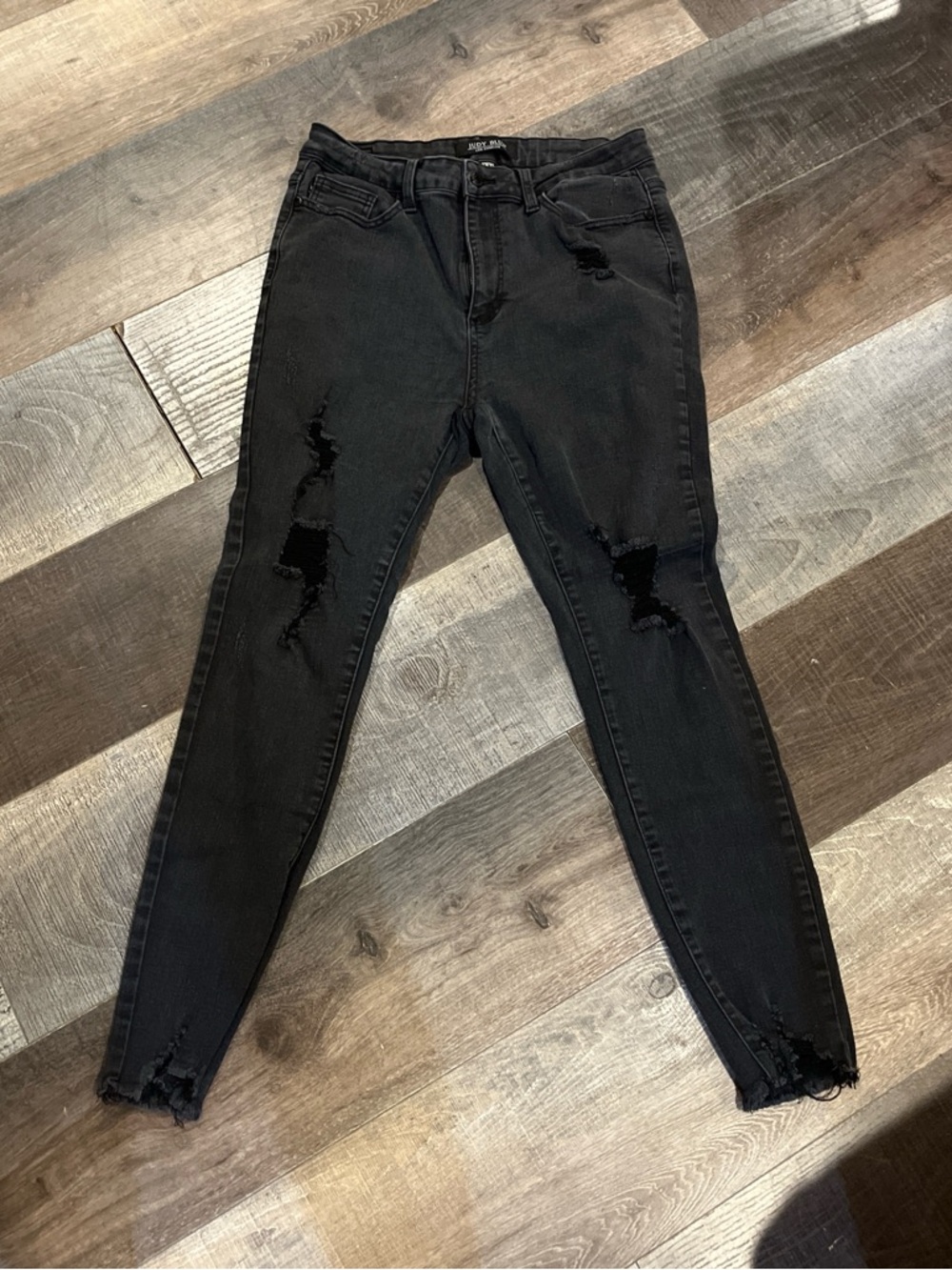 Judy Blue Black Distressed Skinny Jeans